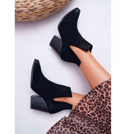 Bottes De Printemps Pour Femmes À Talons Hauts Cuir Daim Noir Nicole 2430 le noir 4