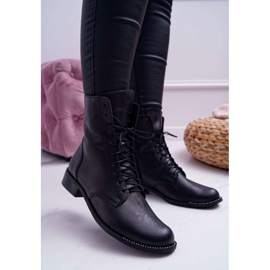 Boots Femme Cuir grainé Nicole 2315 Noir The Island 1
