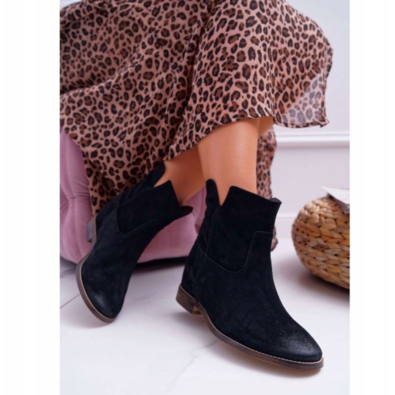 Bottines Femme Hidden Wedge Talon Plat Noir Nicole 2419 le noir 2 Bottines Femme Hidden Wedge Talon Plat Noir Nicole 2419 le noir 2