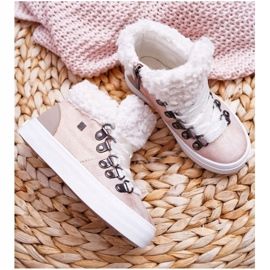 Chaussures Enfant Fille Baskets Big Star Rose EE374015 2
