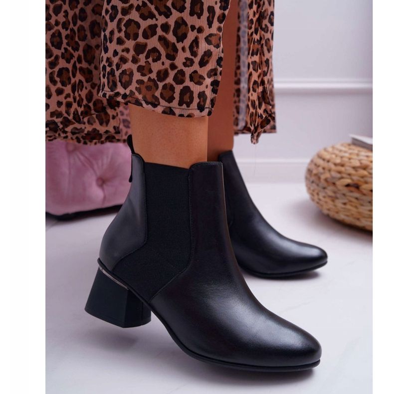 Bottes en cuir pour femmes Laura Messi Noir 2034 1