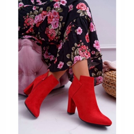 Vinceza Bottes À Talons Pour Femmes En Daim Rouge À Volants 2