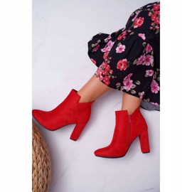 Vinceza Bottes À Talons Pour Femmes En Daim Rouge À Volants 3