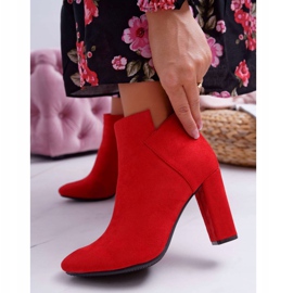 Vinceza Bottes À Talons Pour Femmes En Daim Rouge À Volants 1