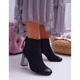 Vinceza Bottes à talons pour femmes Rock Zipper Black Stein le noir 1