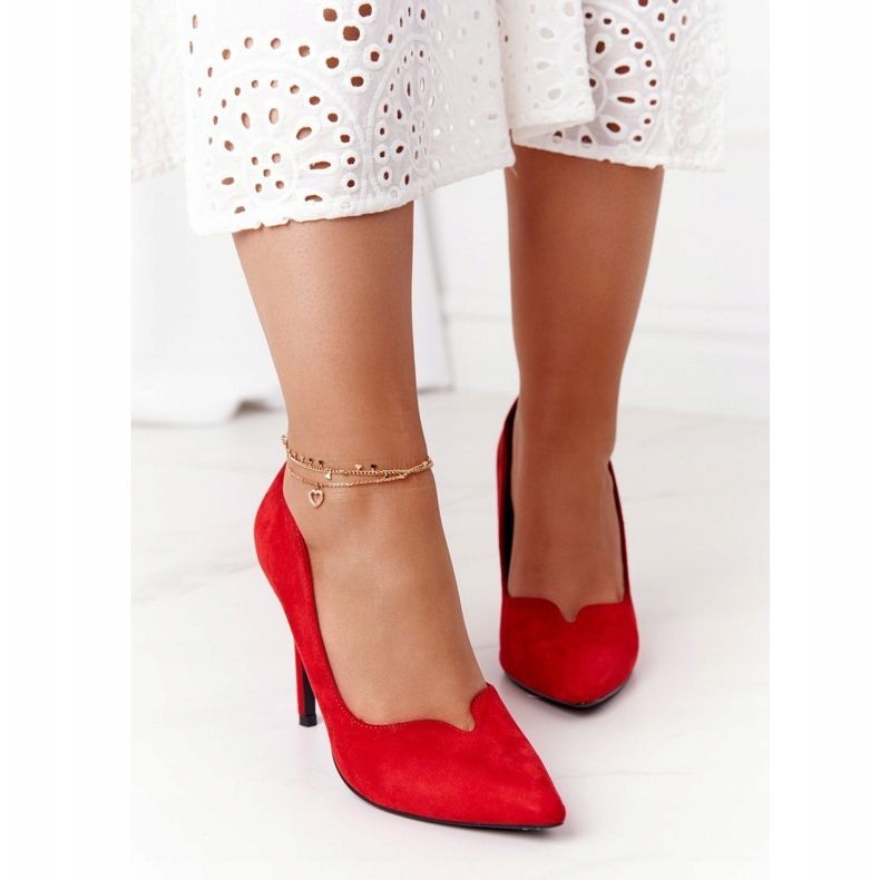 Escarpins Femme Daim Rouge S.Barski Ziger 1