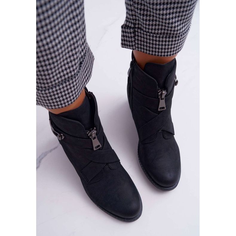 Vinceza Bottes à Talons Femme Daim Noir Brave le noir 2