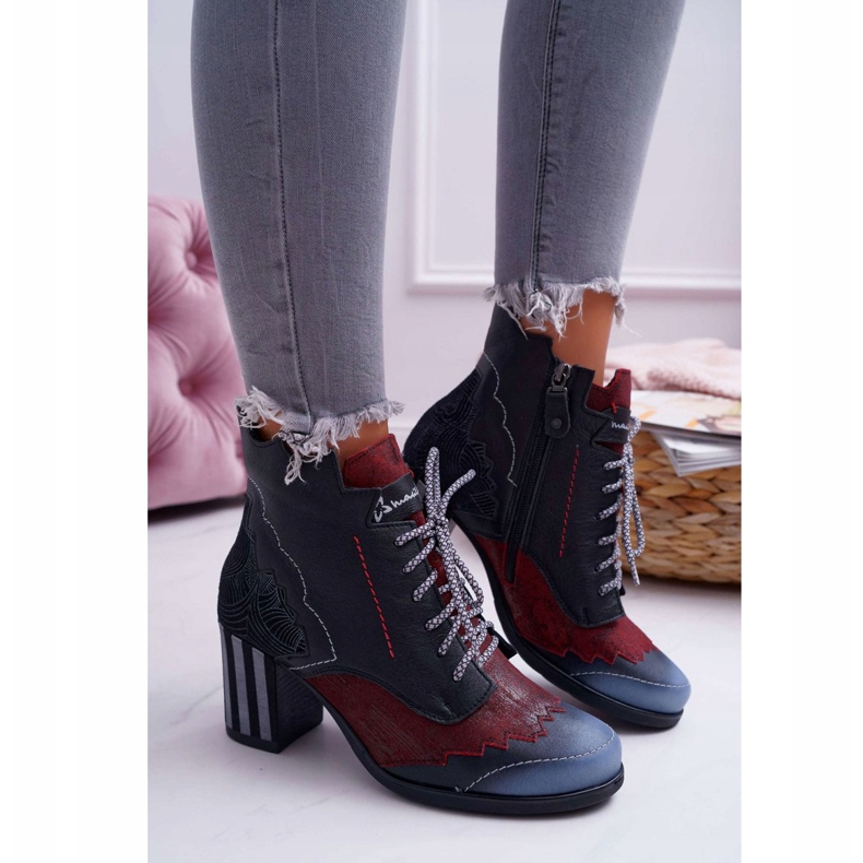 Bottes en cuir pour femmes Maciejka Noir 03190 le noir multicolore 1