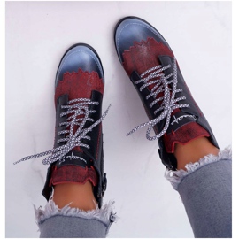 Bottes en cuir pour femmes Maciejka Noir 03190 multicolore 2