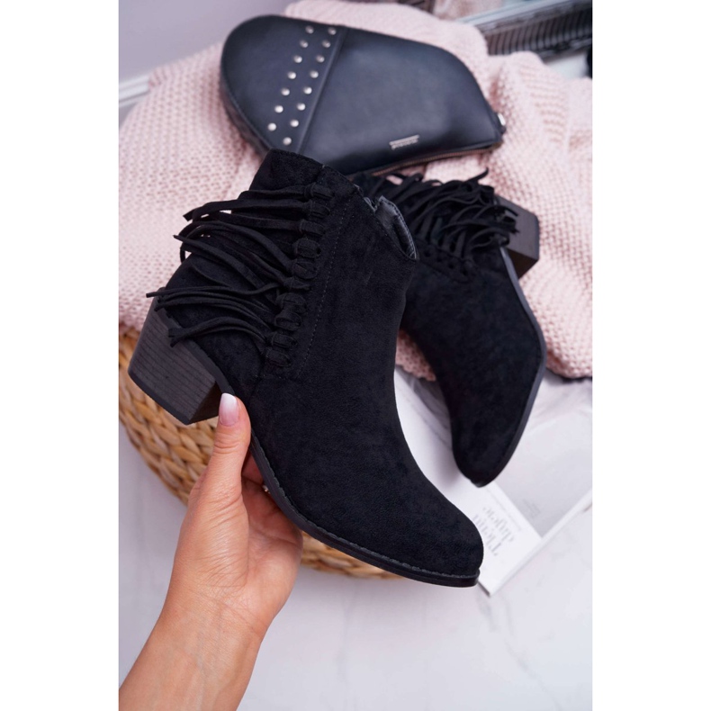 Bottes de cowboy noires Agnes pour femmes le noir 1