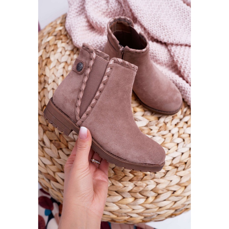 POPA Bottines Enfant Talon Plat Kaki Sicarro 1