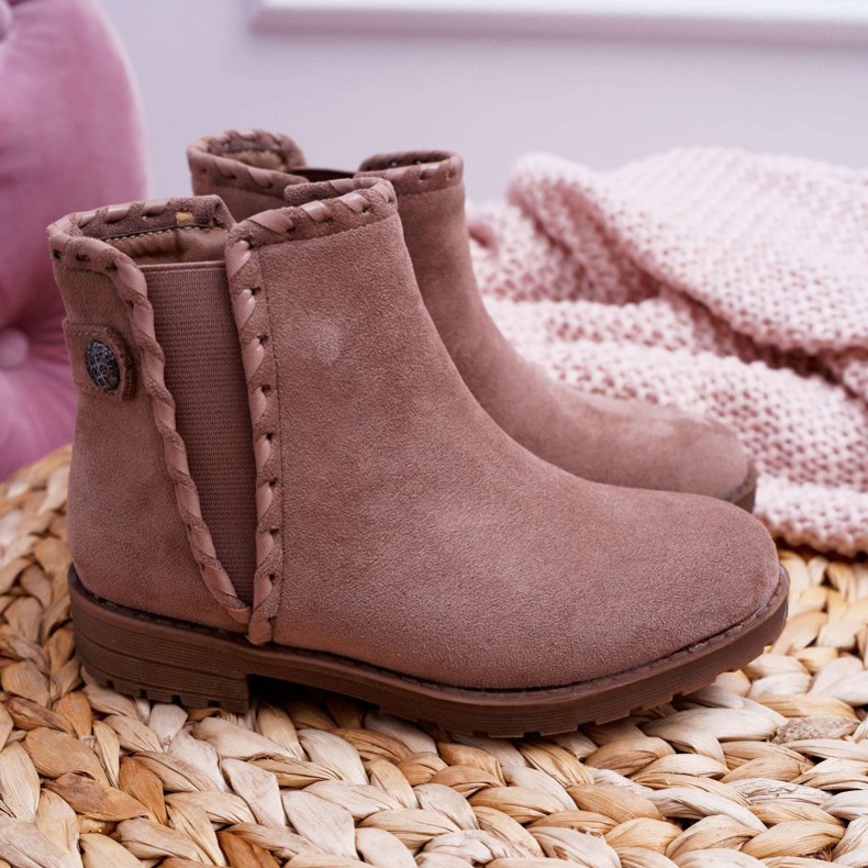 POPA Bottines Enfant Talon Plat Kaki Sicarro 2