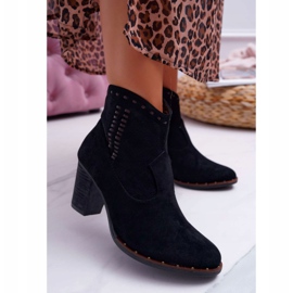 FP1 Bottines Femme Talon Daim Noir Westema le noir 1