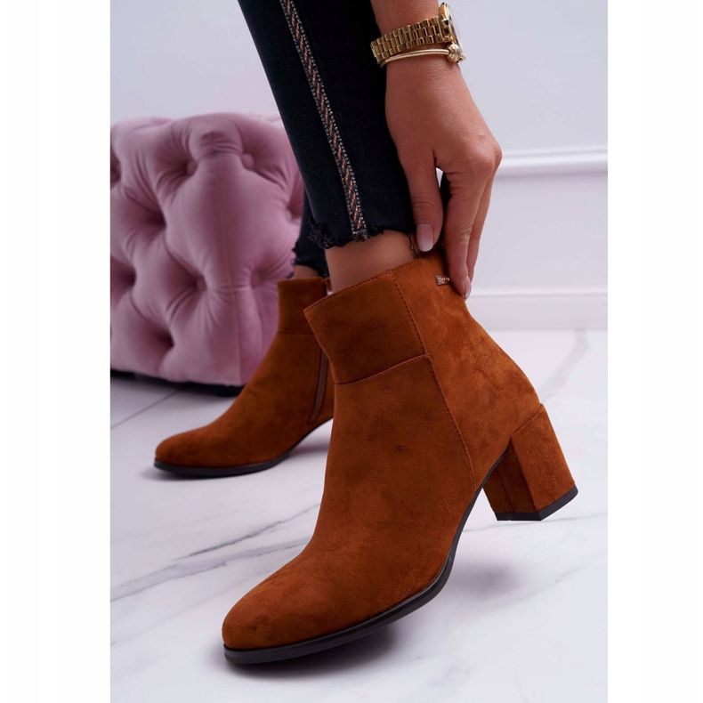 Bottes pour femmes à talon haut Sergio Leone Camel BT522 brun 1