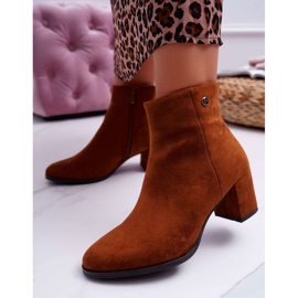 Bottes à talons hauts pour femmes Sergio Leone Camel BT520 brun 3
