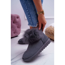 HAN Bottes De Neige Femme Avec Fourrure Avec Fourrure Daim Gris Memento 1