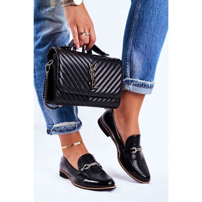 Mocassins Femme Brogues Maciejka Laqué Noir 4099A-01 / 00-1 1