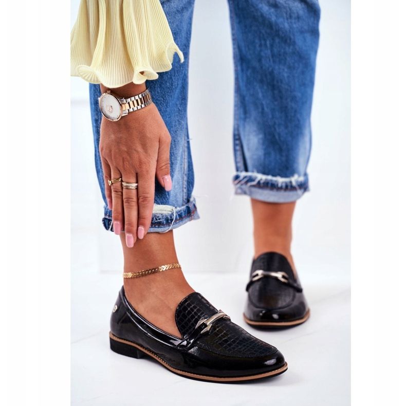 Mocassins Femme Brogues Maciejka Laqué Noir 4099A-01 / 00-1 2