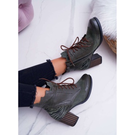 Bottes Cuir Femme Maciejka Vert 03190-09 7
