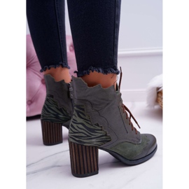 Bottes Cuir Femme Maciejka Vert 03190-09 2