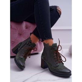 Bottes Cuir Femme Maciejka Vert 03190-09 3