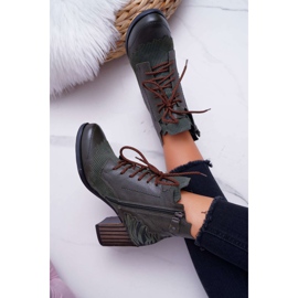Bottes Cuir Femme Maciejka Vert 03190-09 6