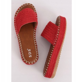 Chaussons espadrilles rouges 7970-PL Rouge 1