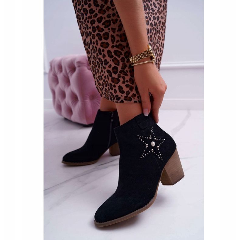 PS1 Bottes Femme Cowboy Noir Cowber 2