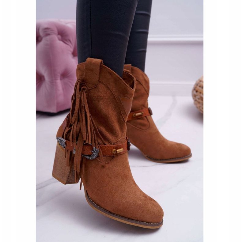 Bottes de cowboy marron Marciapo avec une boucle brun 1