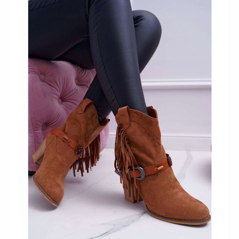 Bottes de cowboy marron Marciapo avec une boucle brun 2
