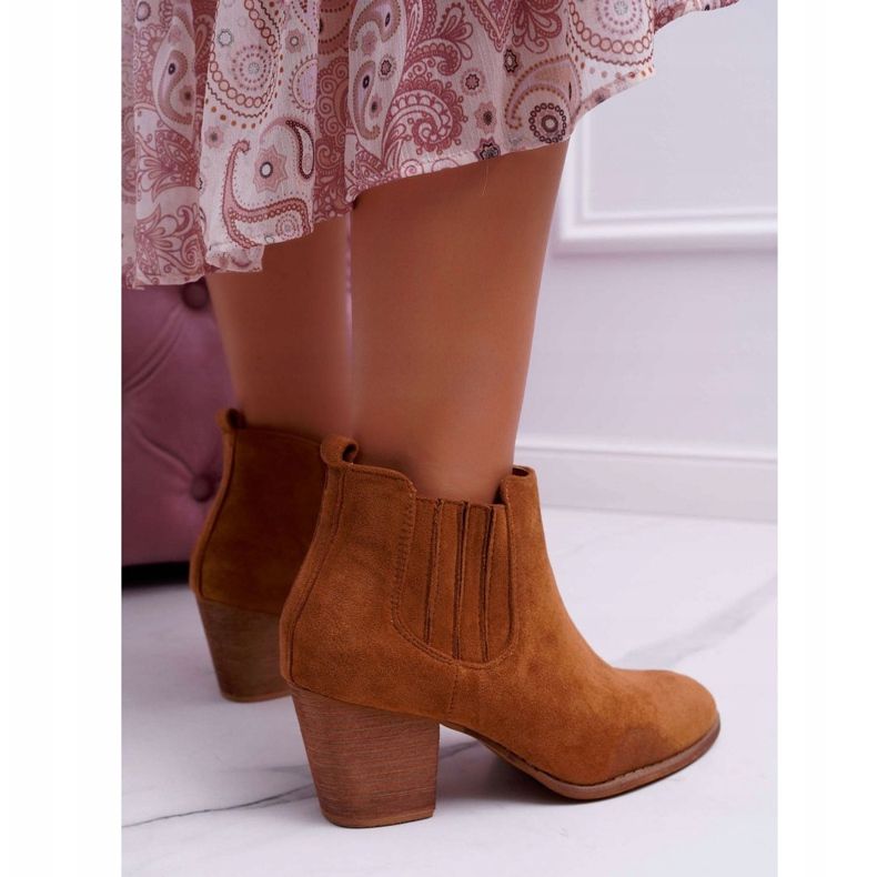 FRID Bottes Femme À Talons Hauts En Daim Camel Gomen brun 2