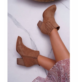 FRID Bottines Femme À Talons Hauts En Daim Beige Gomen 4
