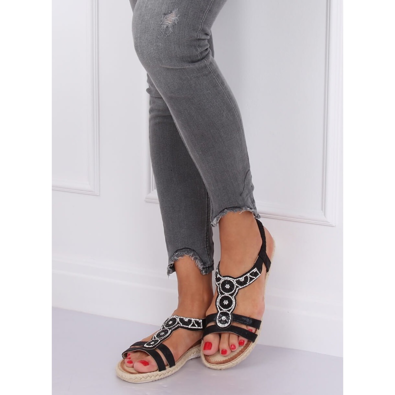 Sandales espadrilles noires CO-78 Noir le noir 1