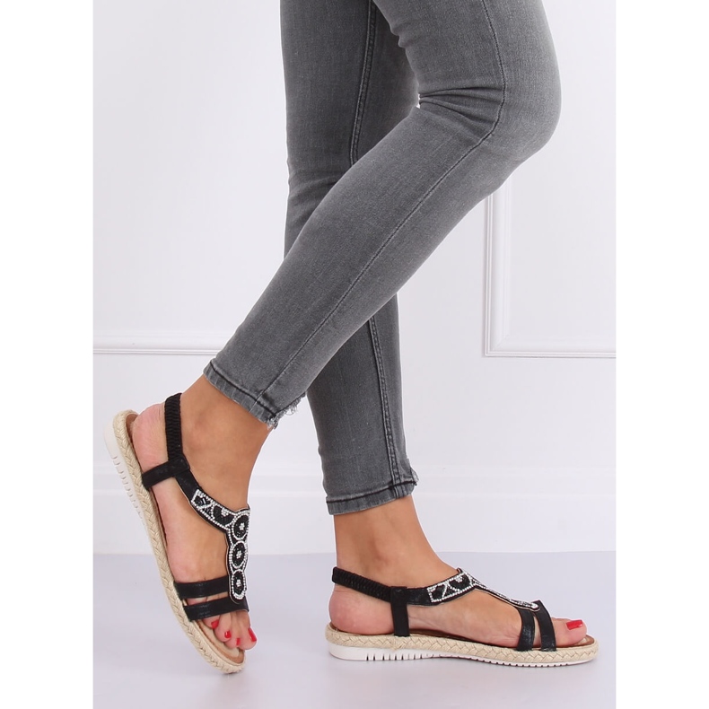 Sandales espadrilles noires CO-78 Noir le noir 2