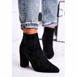 FW1 Boots femme à talon Suede Black Sharks noir 2