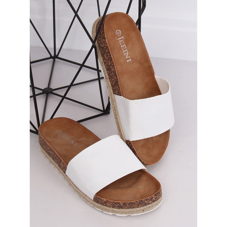 Chaussons Espadrilles Blanc 6130 Blanc blanche 2