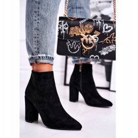 FW1 Boots femme à talon Suede Black Sharks noir 1