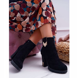 FE1 Bottes à talons pour femmes en daim chaud M319 Noir Midway le noir 6