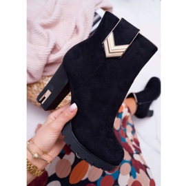 FE1 Bottes à talons pour femmes en daim chaud M319 Noir Midway 1