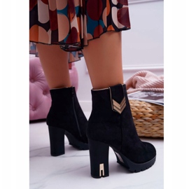 FE1 Bottes à talons pour femmes en daim chaud M319 Noir Midway le noir 4