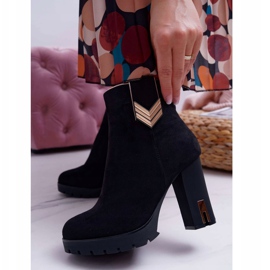 FE1 Bottes à talons pour femmes en daim chaud M319 Noir Midway le noir 5