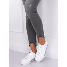 Baskets femme blanches et grises R13YD1388-11 Gris 1