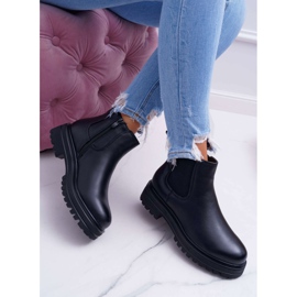 SEA Bottes pour femmes à talon plat Warm Black Orion noir 2