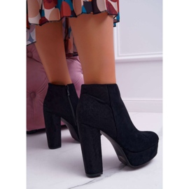 ADY Bottines Femme à Talon et Plateforme Daim Noir Celinne le noir 6