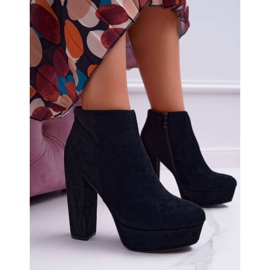 ADY Bottines Femme à Talon et Plateforme Daim Noir Celinne le noir 5