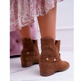 Boots Femme Laura Messi 1890 Cuir Daim Dark Camel Darmah brun 4
