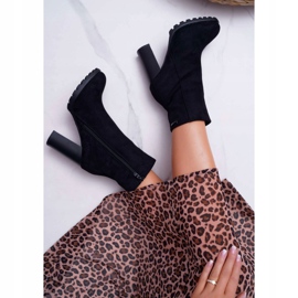 EVE Bottines Femme à Talon Daim Noir Cadillac le noir 4