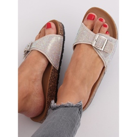 Chaussons scholki beiges avec pierres L-1032 Beige 2