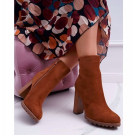 EVE Boots femme à talon Daim Camel Cadillac brun 3