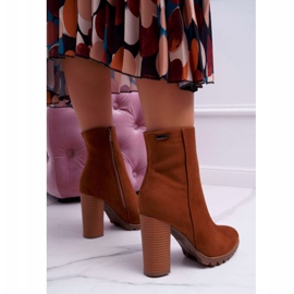 EVE Boots femme à talon Daim Camel Cadillac brun 2